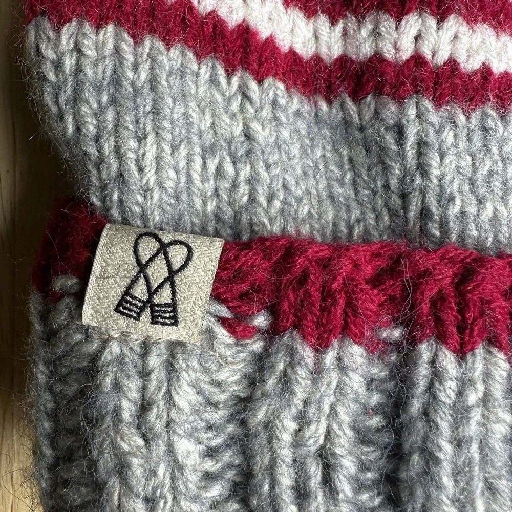 FAZL Handmade Himalayan Hat Beanie Uttar North Gray Black Red Unisex Adult‎